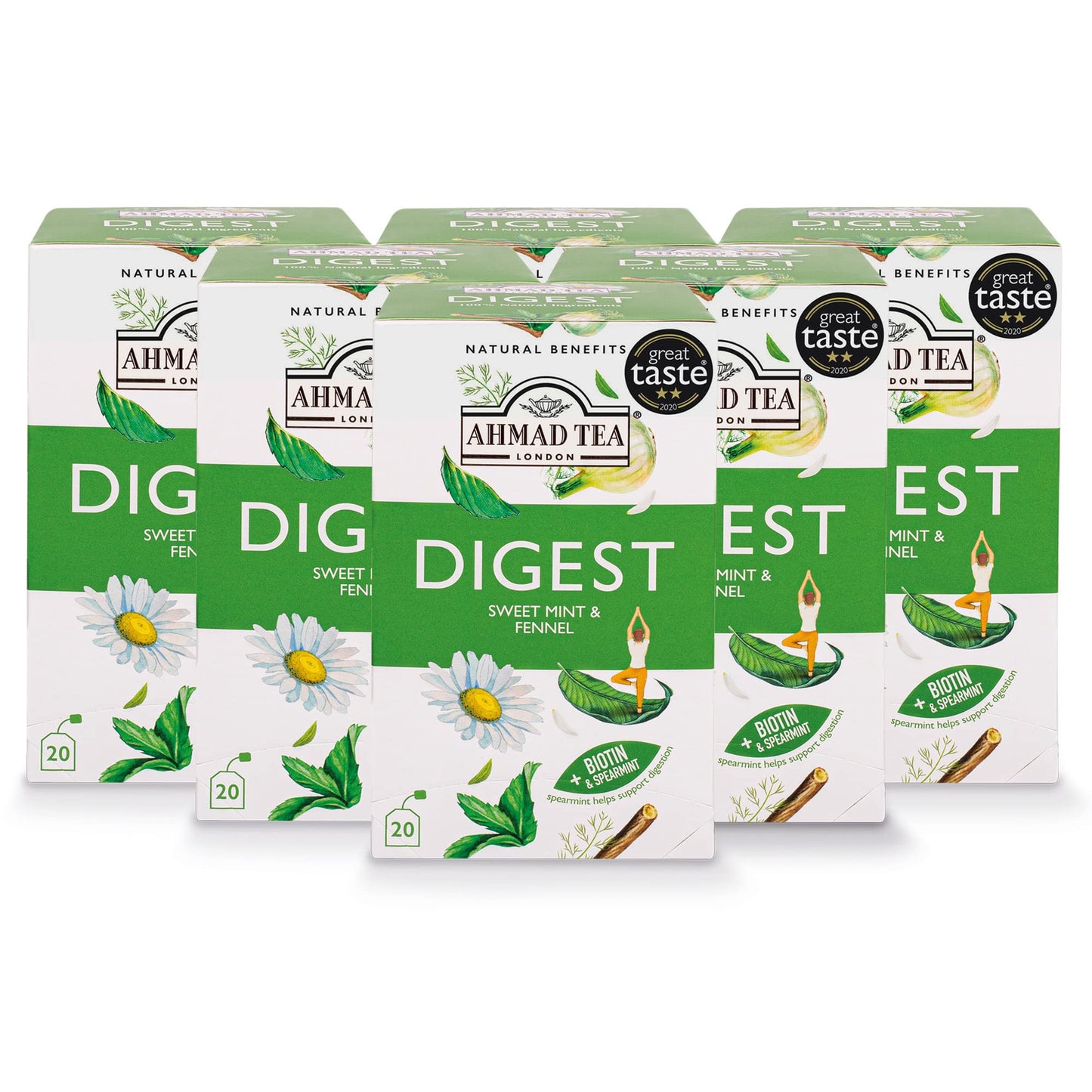Ahmad Tea Herbal Tea, Sweet Mint, Fennel & Biotin 'Digest'