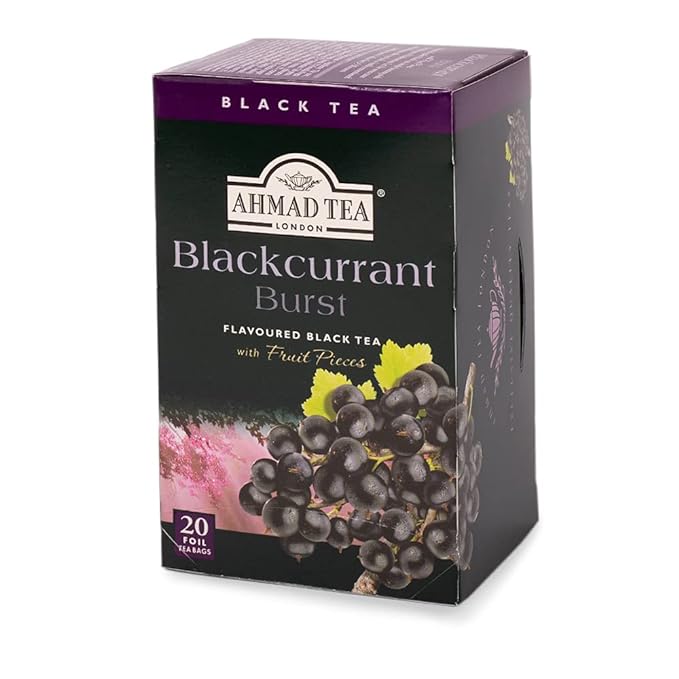 Ahmad Tea Blackcurrant Burst Black Tea, 20 tea bags