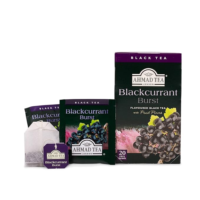 Ahmad Tea Blackcurrant Burst Black Tea, 20 tea bags