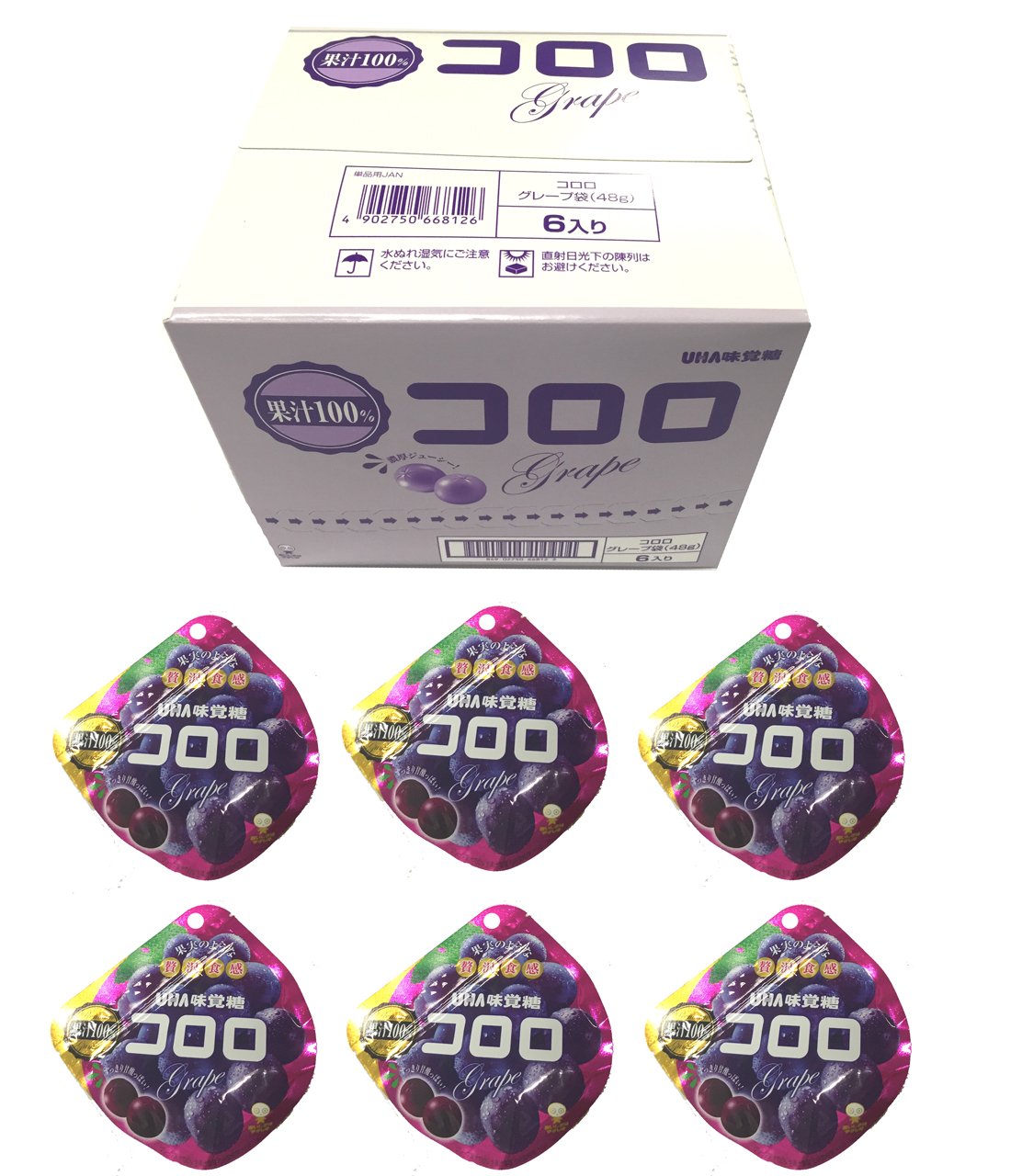 Japanese UHA Kororo Gummy Candy - Grape Flavor 40g
