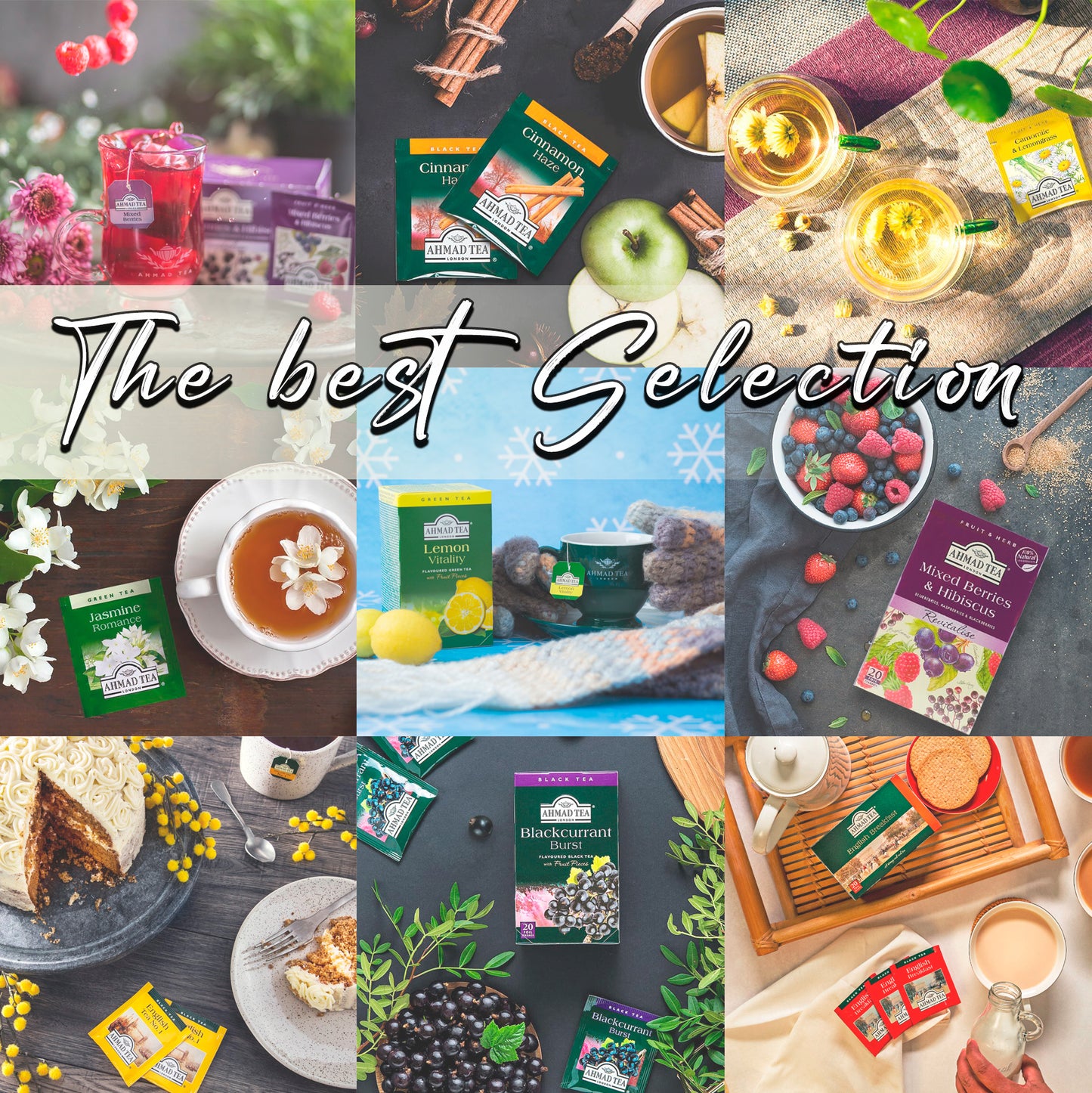Premiun Tea Sampler Assortment Box (62 Count) 31 Flavors Variety AHMA Assortment Tea Bags Gift for Mom Dad Women Men Friends giftable box - assorted tea bags gifts for tea lovers